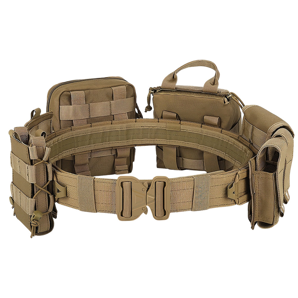 8 in 1 Quick Release Tactical Duty Belt With MOLLE Pouches