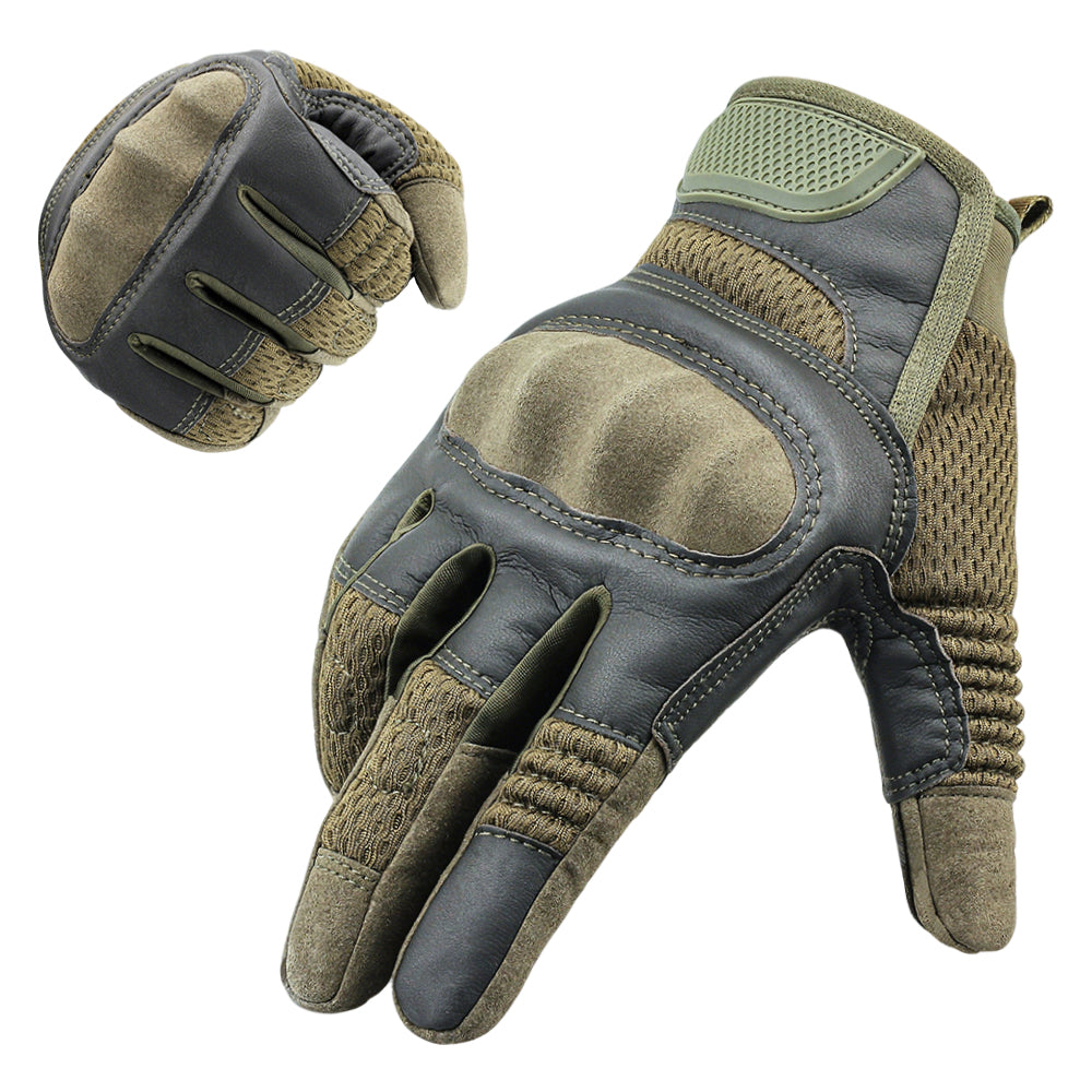 Men's Tactical Gloves with Knuckle Protection Touchscreen Grip