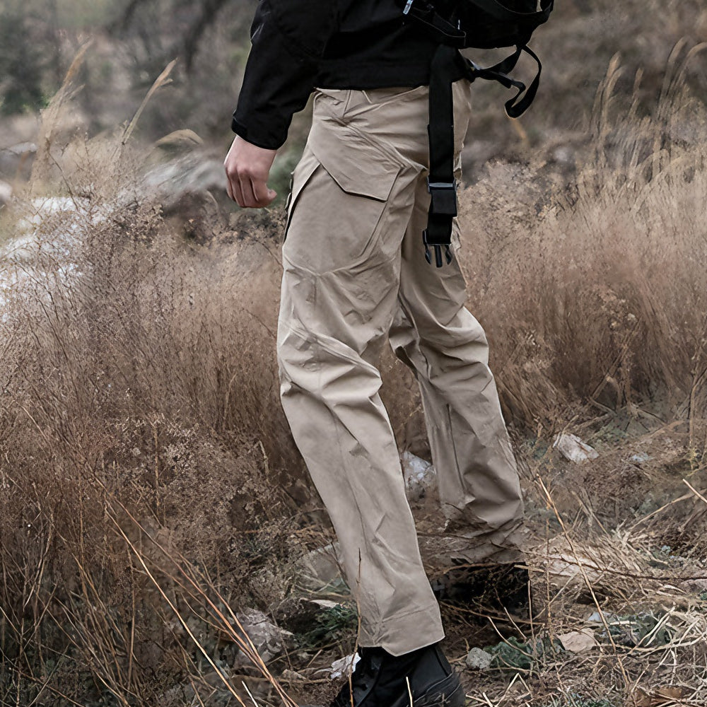 Khaki | Front view of men's tactical  pants 2
