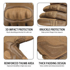 Men's Tactical Gloves with Knuckle Protection Touchscreen Grip