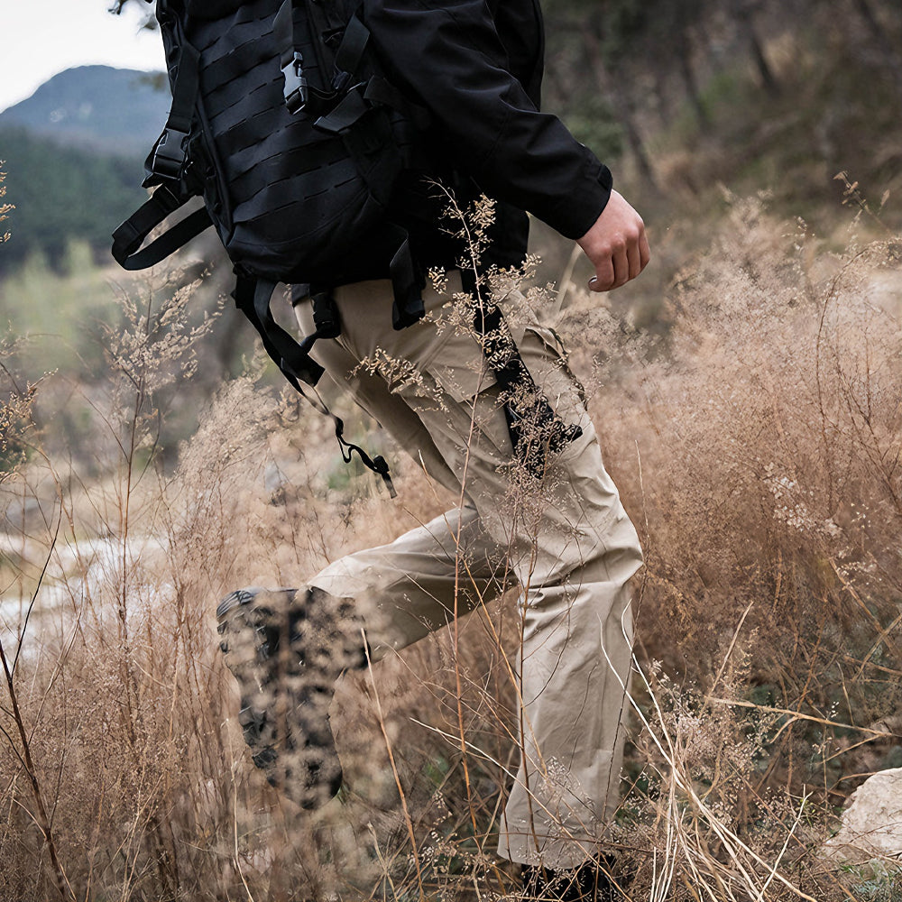 Khaki | Front view of men's tactical  pants 2