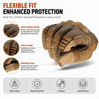 Men's Tactical Gloves with Knuckle Protection Touchscreen Grip
