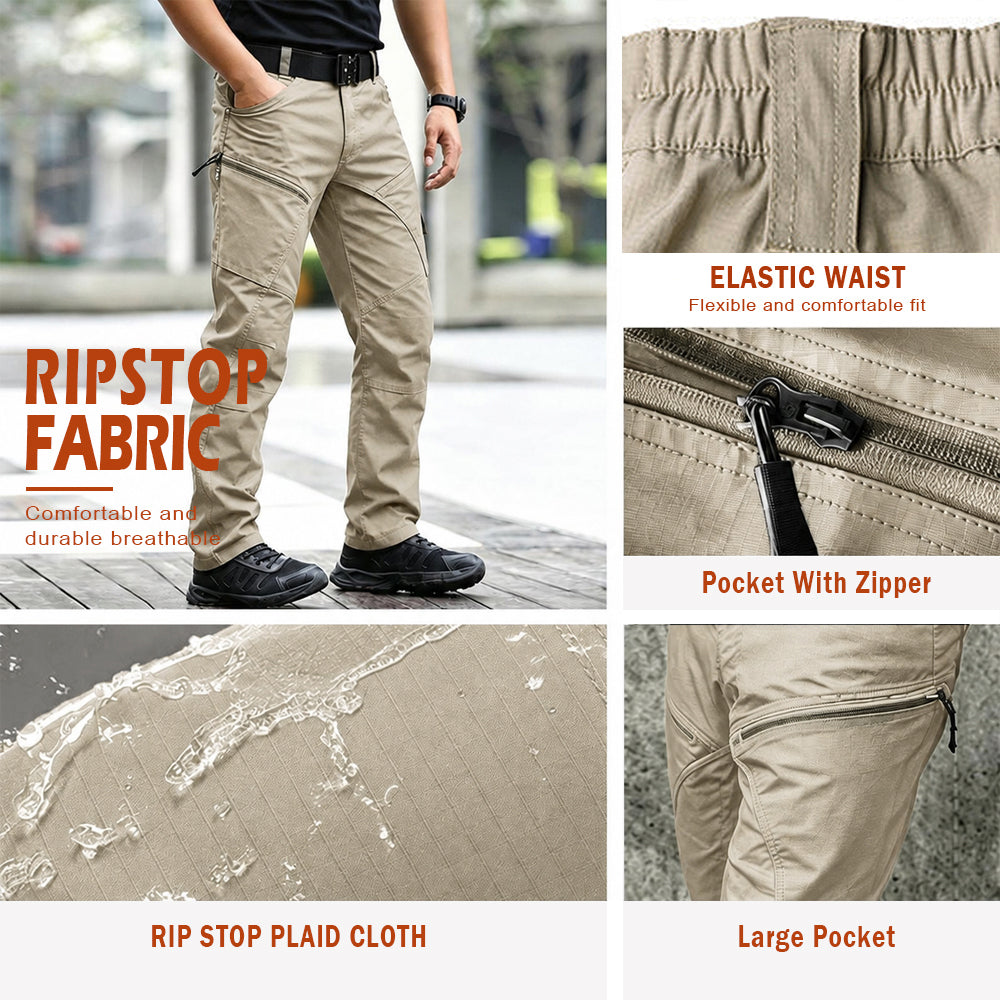 Khaki | Front view of men's tactical pants 4