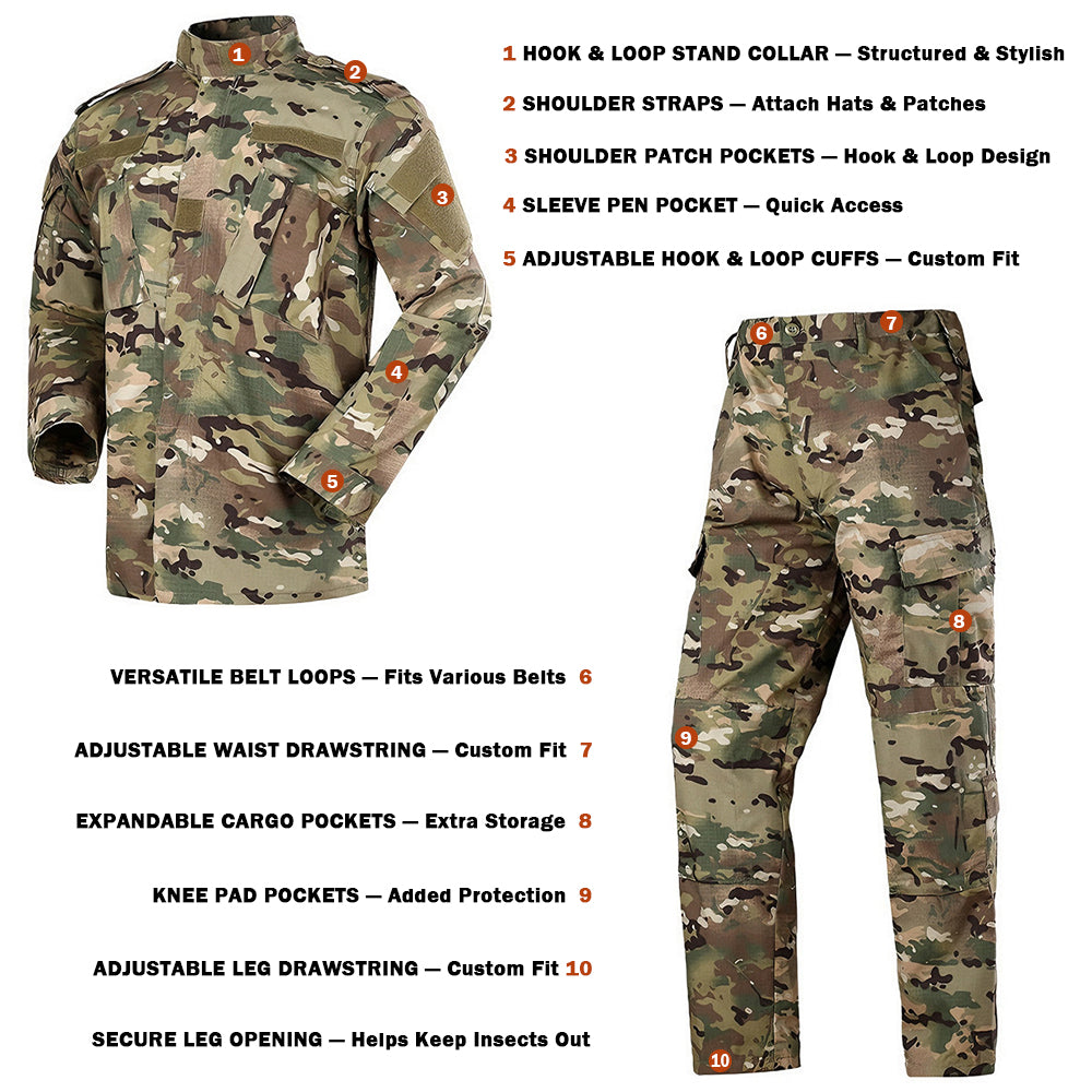 Men’s All-Terrain Tactical Set – Ripstop Shirt & Cargo Pants