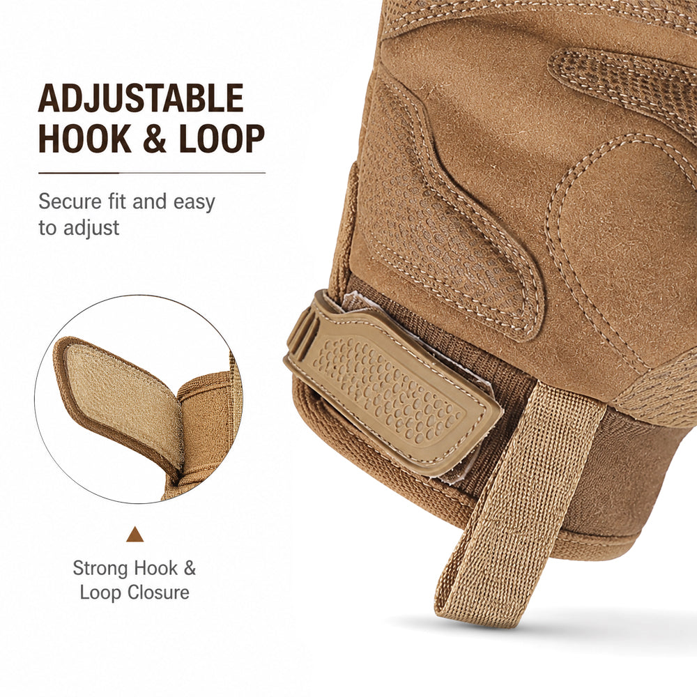 Men's Tactical Gloves with Knuckle Protection Touchscreen Grip