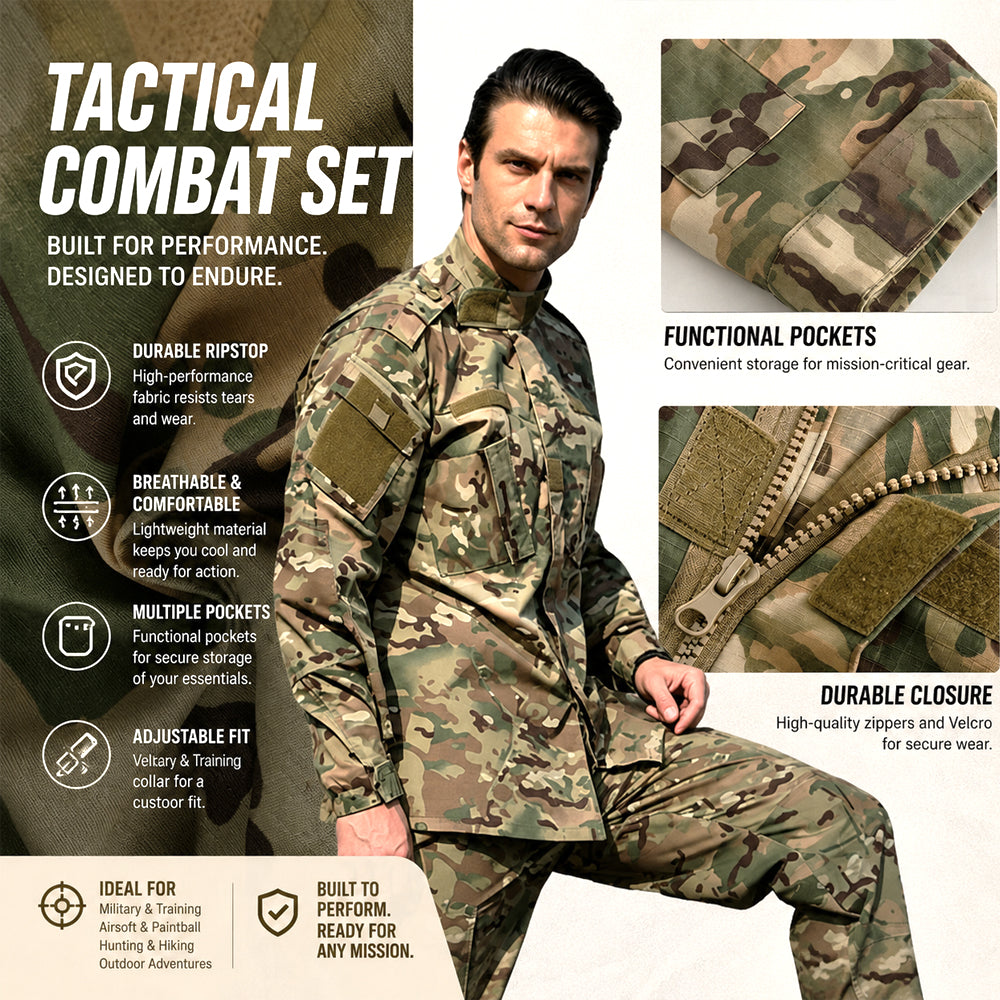 Men’s All-Terrain Tactical Set – Ripstop Shirt & Cargo Pants