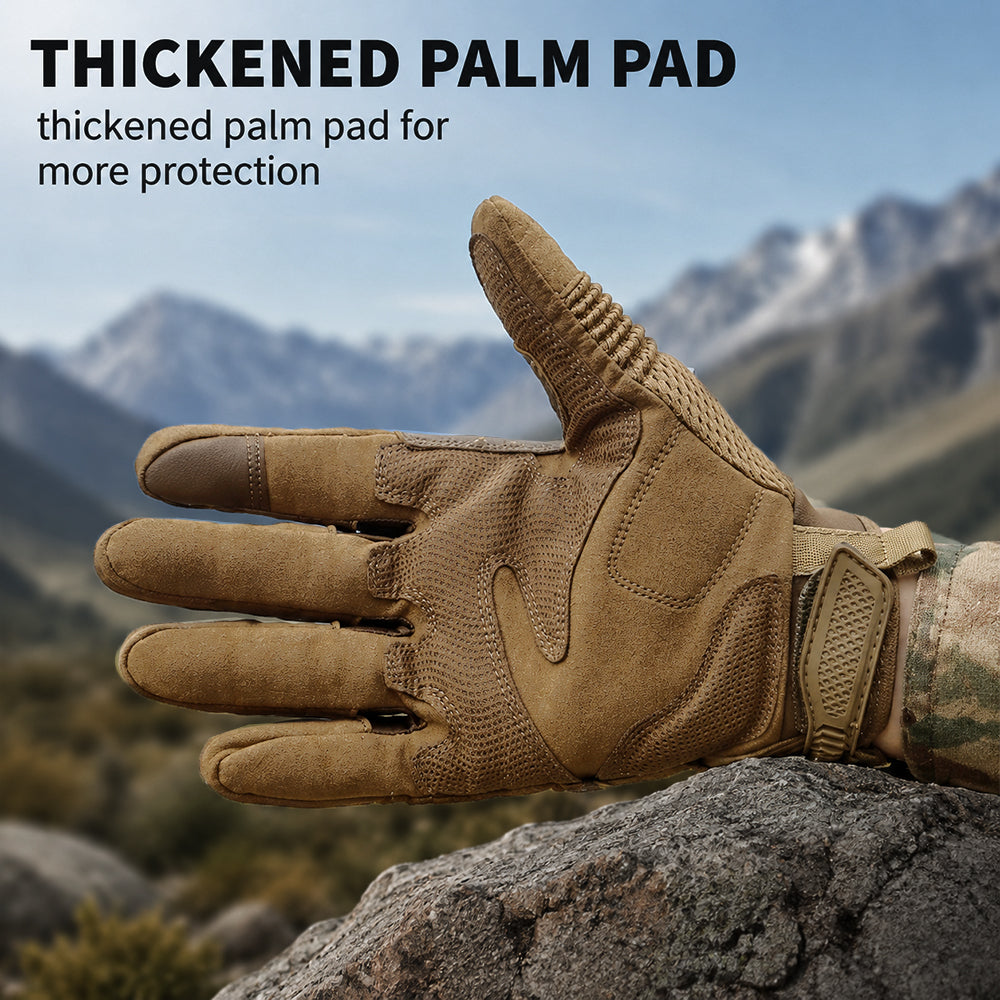 Men's Tactical Gloves with Knuckle Protection Touchscreen Grip