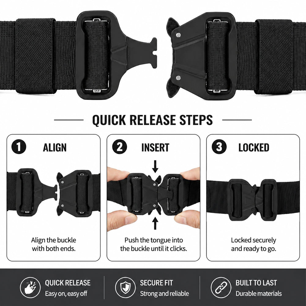 8 in 1 Quick Release Tactical Duty Belt With MOLLE Pouches