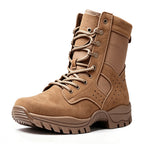 Men’s 8” Durable Work Boots Suede Leather Tactical Hiking Boots