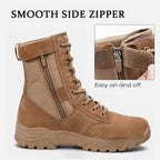 Men’s 8” Durable Work Boots Suede Leather Tactical Hiking Boots