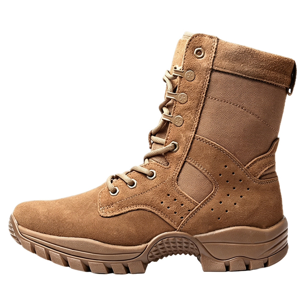 Men’s 8” Durable Work Boots Suede Leather Tactical Hiking Boots