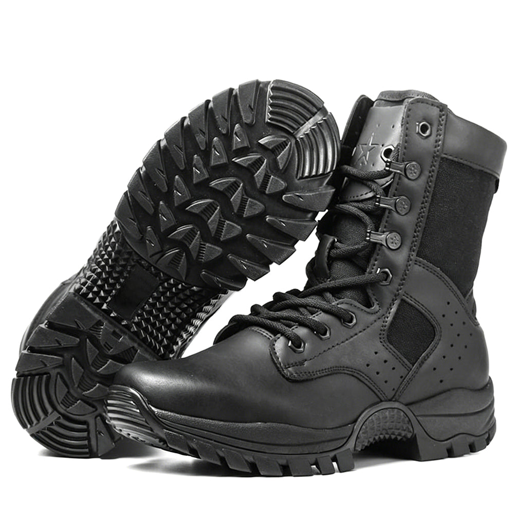 Men’s 8” Durable Work Boots Suede Leather Tactical Hiking Boots