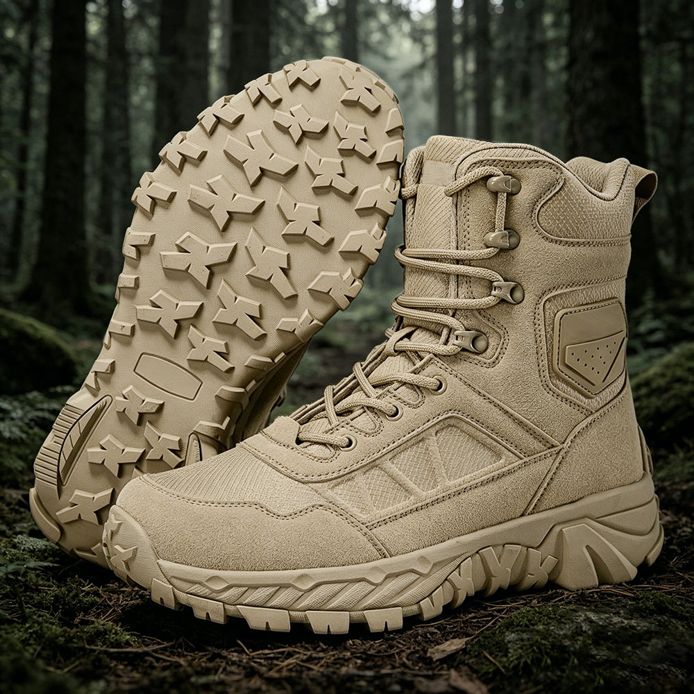 Men’s 8” Durable Work Boots Waterproof Tactical Hiking Boots