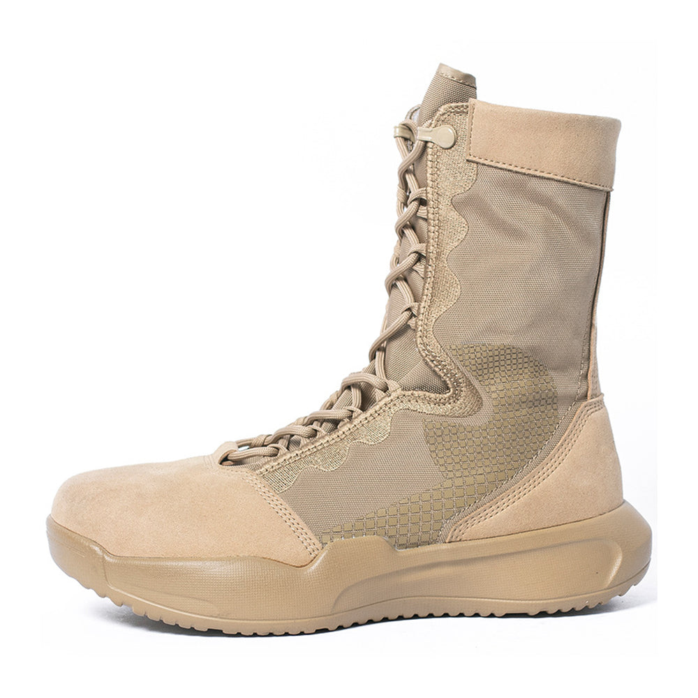 Men’s 8” Lightweight Work Boots Side Zipper Tactical Hiking Boots