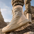 Men’s 8” Lightweight Work Boots Side Zipper Tactical Hiking Boots