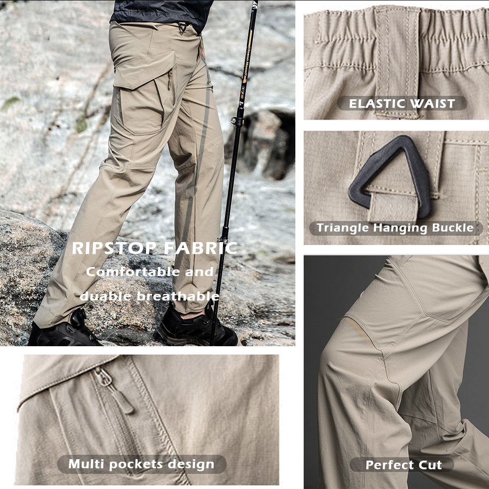 IRONVEX quick dry tactical cargo pants in outdoor setting