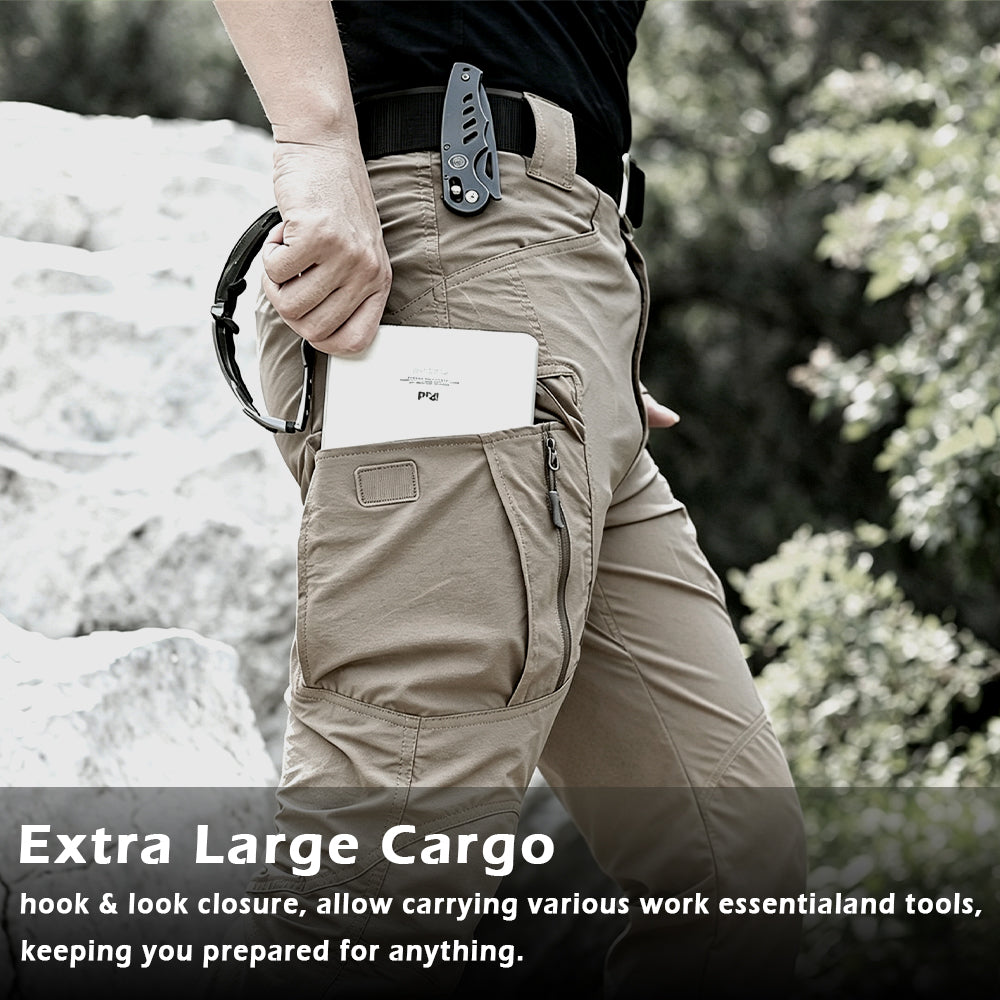IRONVEX quick dry tactical cargo pants in outdoor setting