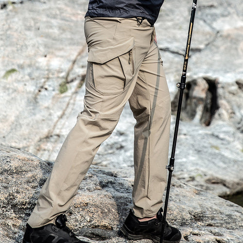 IRONVEX quick dry tactical cargo pants in outdoor setting