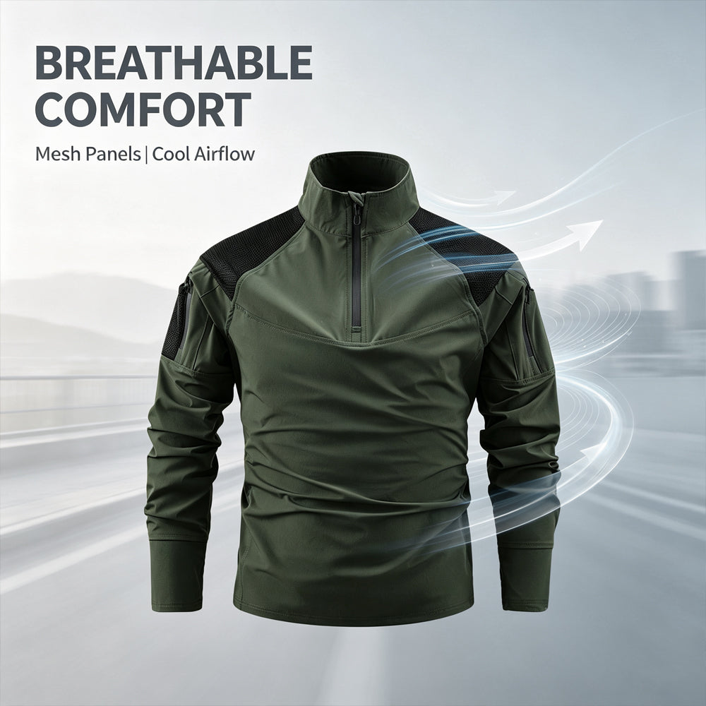 Men's Performance Stand Collar Tactical Shirt