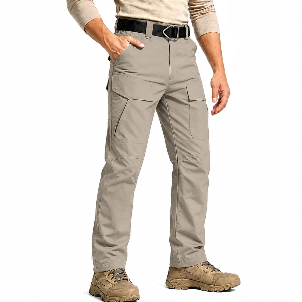 Khaki | Front view of men's tactical pants
