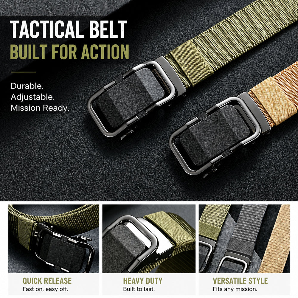 Tactical Nylon Belt with Quick Release Buckle