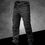 Black | Front view of men's tactical pants